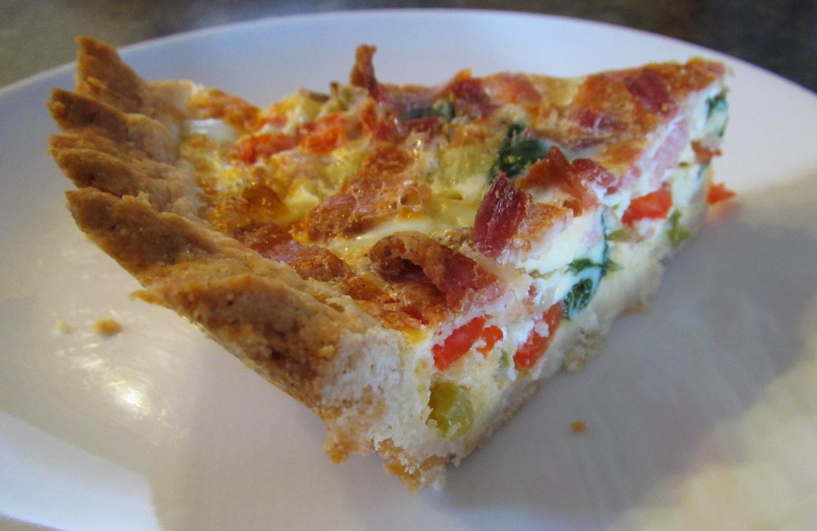 Successfully Gluten Free! Bacon, Cheddar & Veggie Quiche with