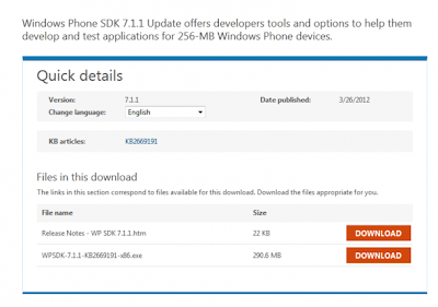 Windows Phone 8 - SDK