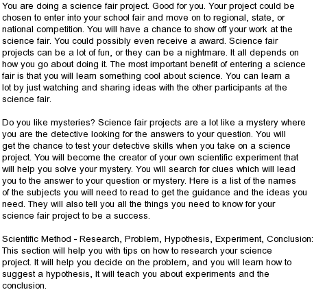 Academic and Professional Writing: Scientific Reports - Writing Center