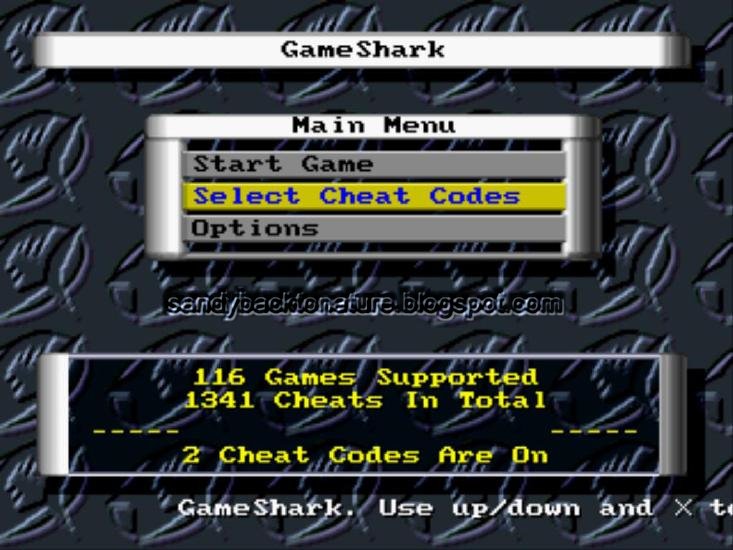 Sandy Back To Nature Petunjuk Menambahkan dan Membuat Code Gameshark
