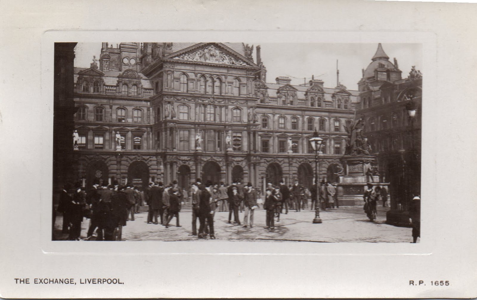 Vintage Postcard THE EXCHANGE, LIVERPOOL, ENGLAND