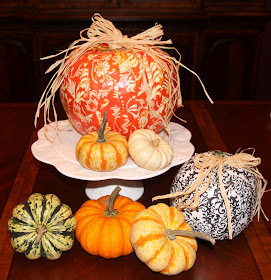 diy fabric decoupaged pumpkins