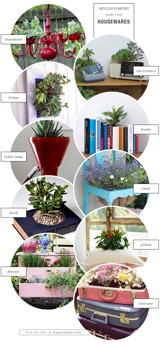 10 unexpected upcycled planters made from housewares