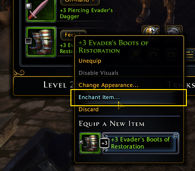 Utility slot neverwinter