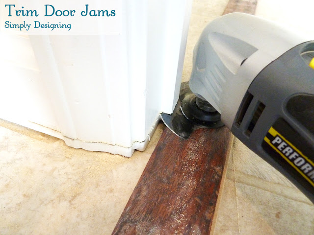 How to Trim Door Jams | #diy #flooring #homeimprovement | at Simply Designing