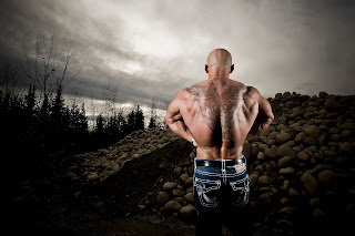 bodybuilder photographed by keith winsor south of grande prairie just before big competition
