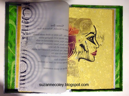 Gilded Silver artist's book, inside pages