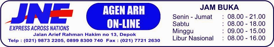 JNE depok agen ARH arif rahman hakim