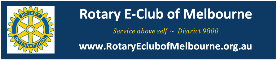 Rotary E-Club of Melbourne - President's Blog