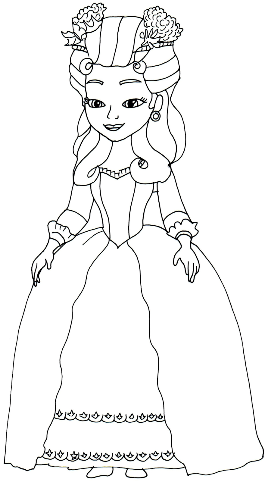 Sofia The First Coloring Pages: Princess Hildegard - Sofia the First