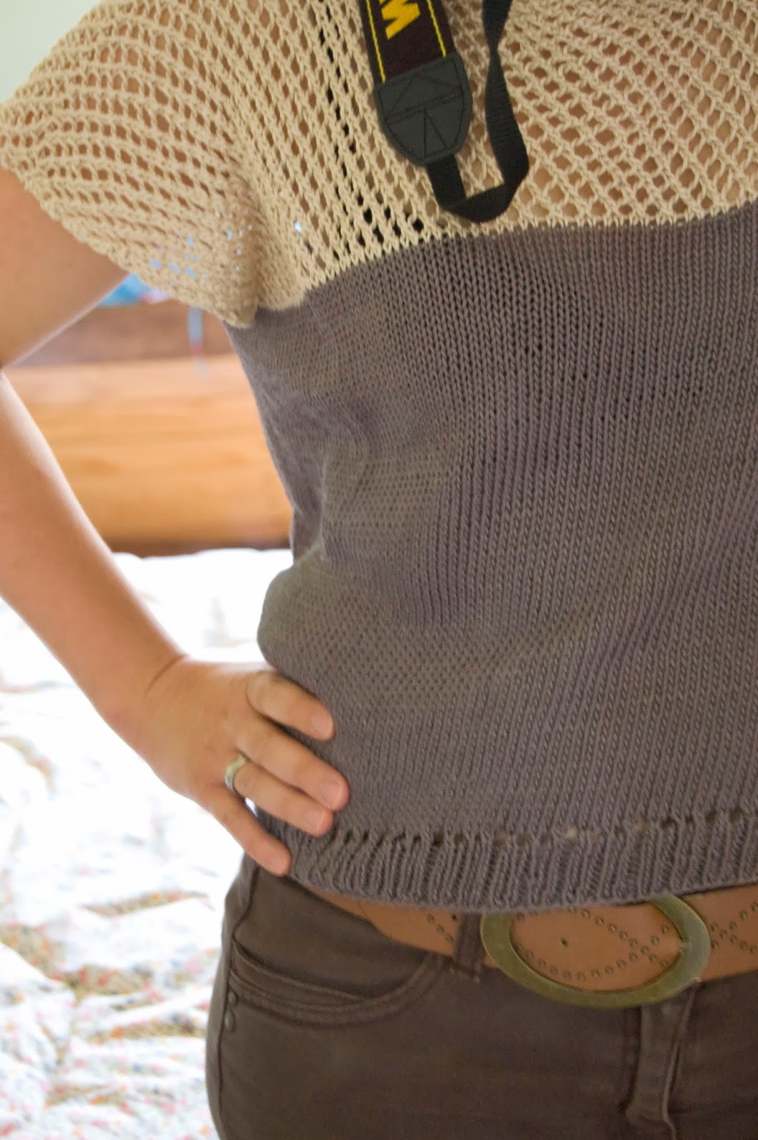 tricoter un top en coton