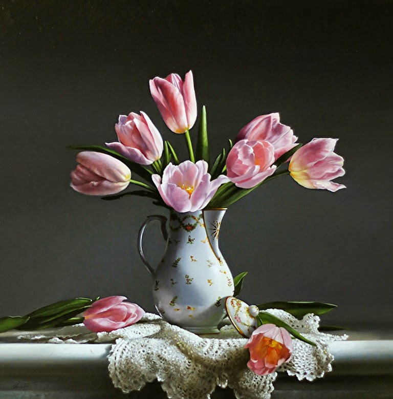 IMAGENES Y CONCEPTOS DEL ARTE MODERNO: Pinturas de bodegones con flores  óleo sobre tabla