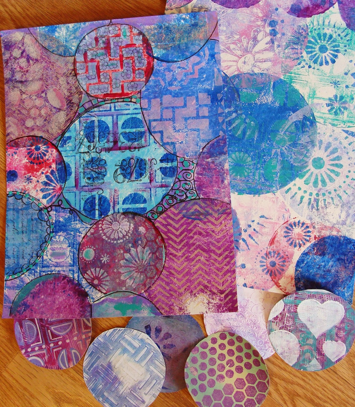 My Art Journal Round Gelli Plate Tutorial Part 1