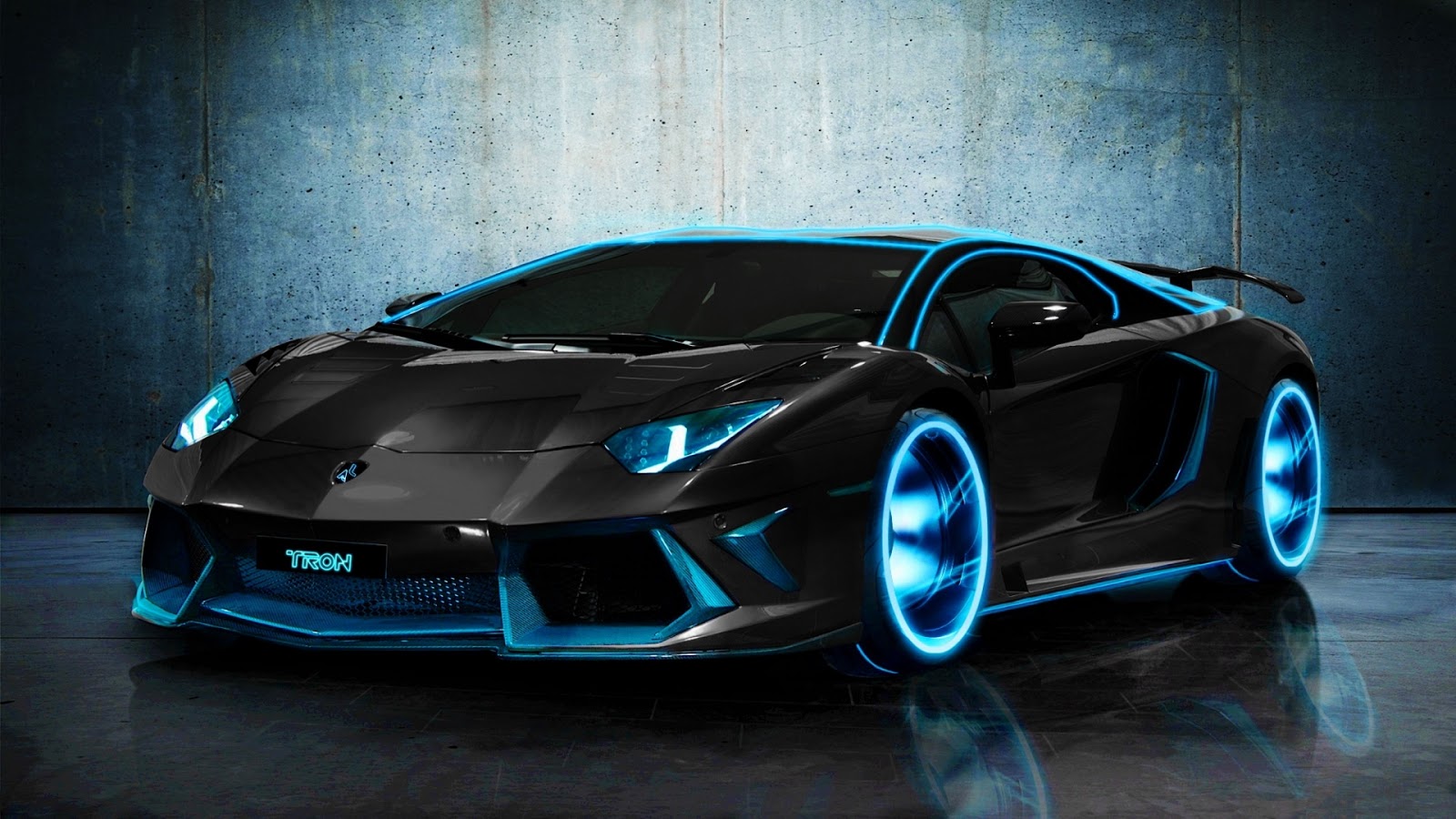 Tron Lamborghini Aventador HD Wallpaper