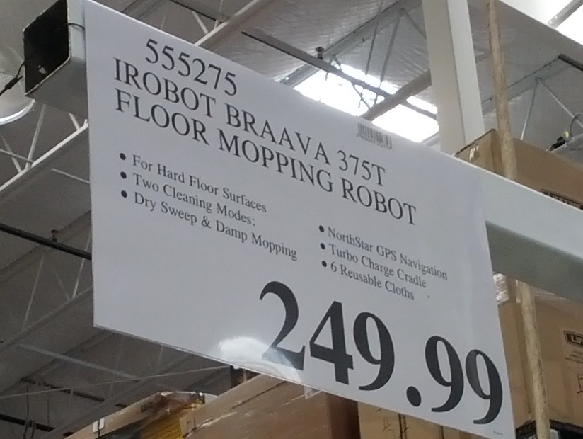 iRobot Braava 375T Floor Mopping Robot Costco Weekender