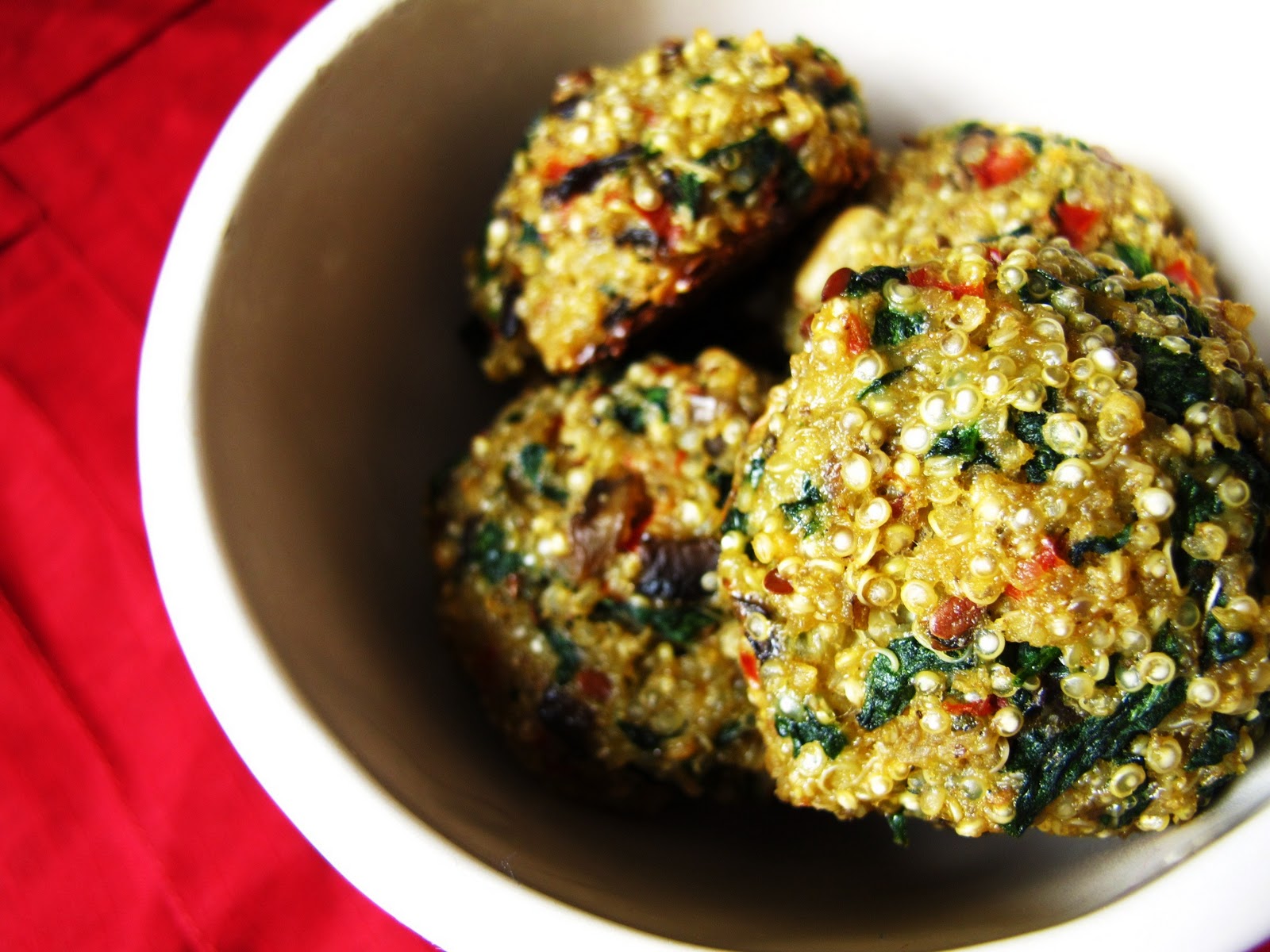 The Small Boston Kitchen Quinoa Veggie "Meatballs"