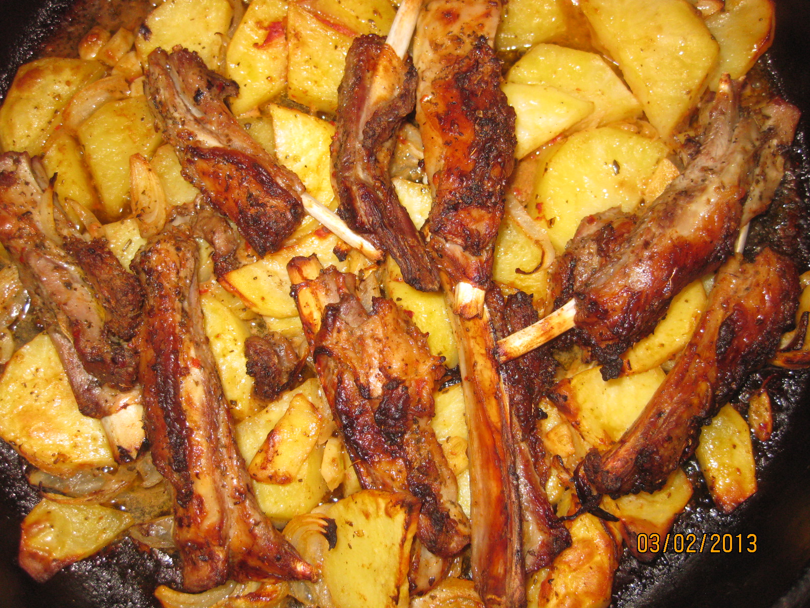 mutfakta havva var glutensiz lezzetler PATATESLİ KUZU KABURGA