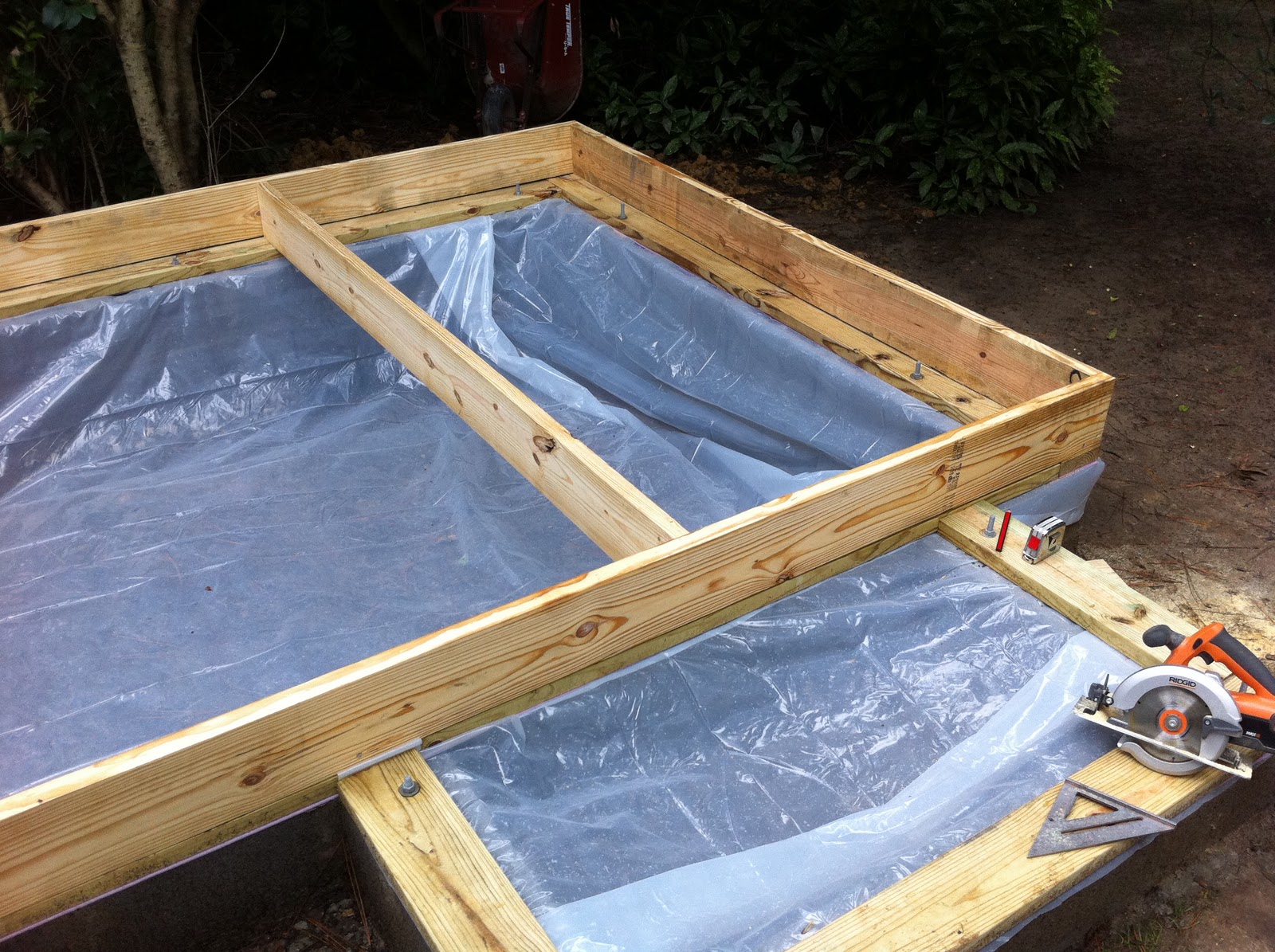 Pointed Playhouse Vapor Barrier and Floor Installed