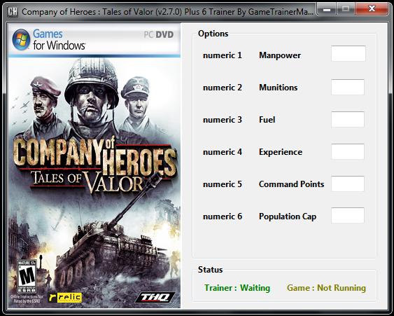 company of heroes tales of valor trainer 2.602