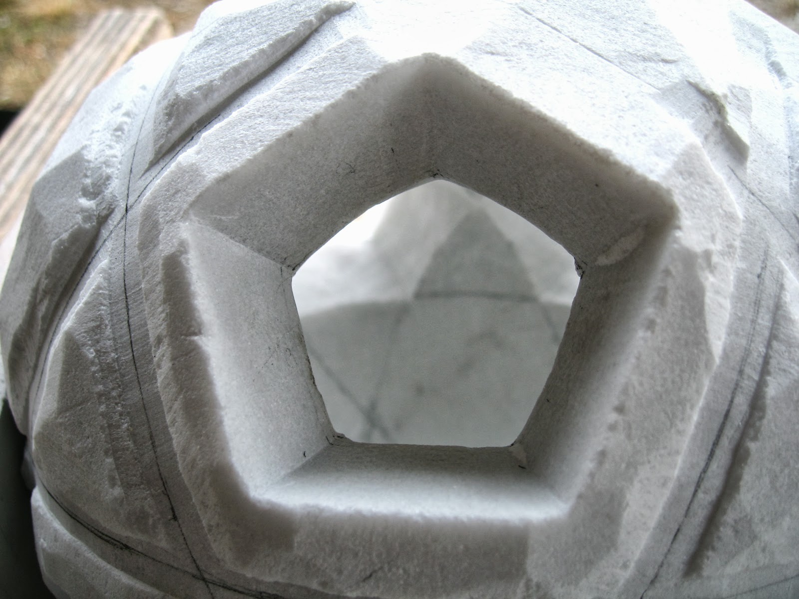 Abstract Stone Sculpture and B