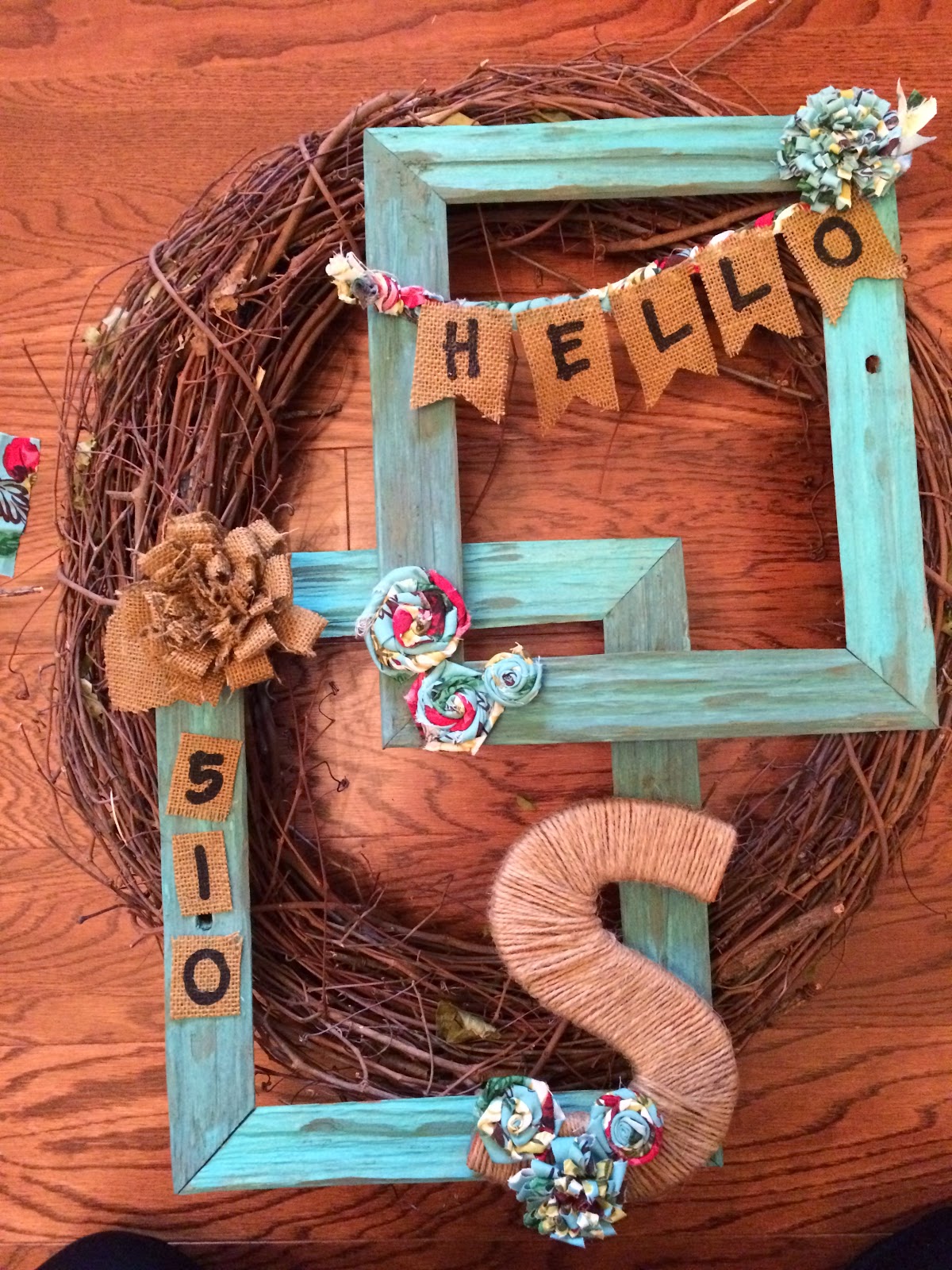 Cut Now, Measure Later Picture Frame Front Door Decor