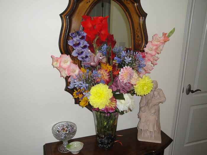 Flower arrangement from garden
