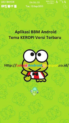 Update BBM KEROPI Green Themes Versi 2.9.0.51 Plus Sticker Gratis