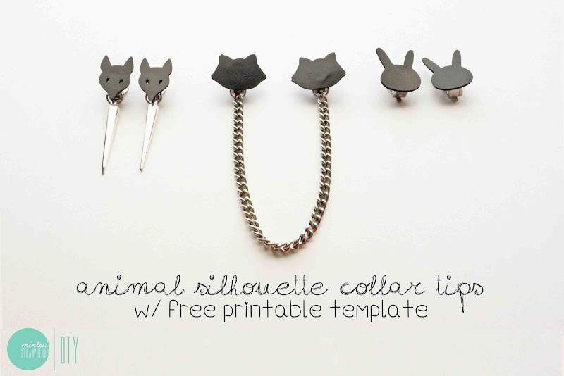 DIY Animal Silhouette Collar Tips with free downloadable template title=