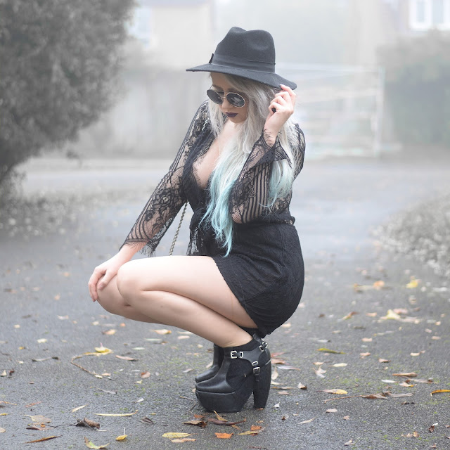 Sammi Jackson - Inner Witch Cookbook Halloween Contest Entry ft. Yoins Lace Playsuit 