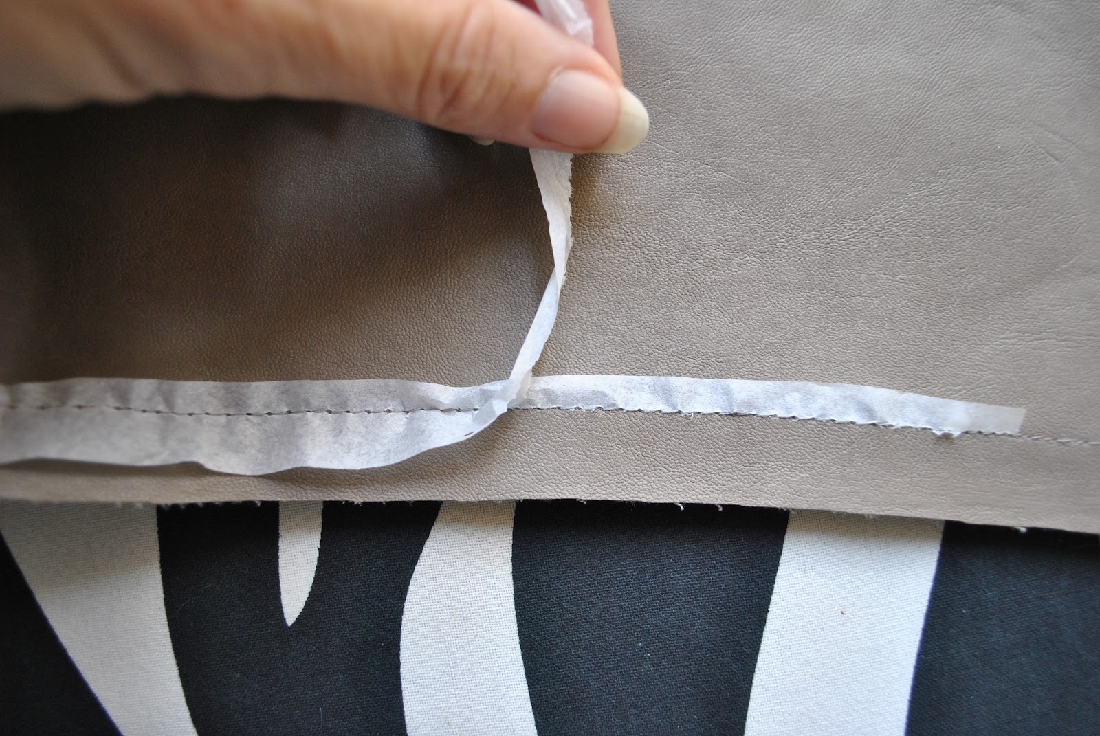 Handmade by Carolyn Tips for sewing with PU laminate (leatherette)