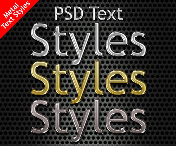 Metal Text Styles Metal Text Styles
