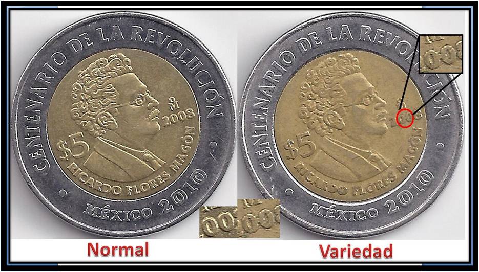 Lions Alchemists Variedades Monedas de 5 pesos del Centenario de la