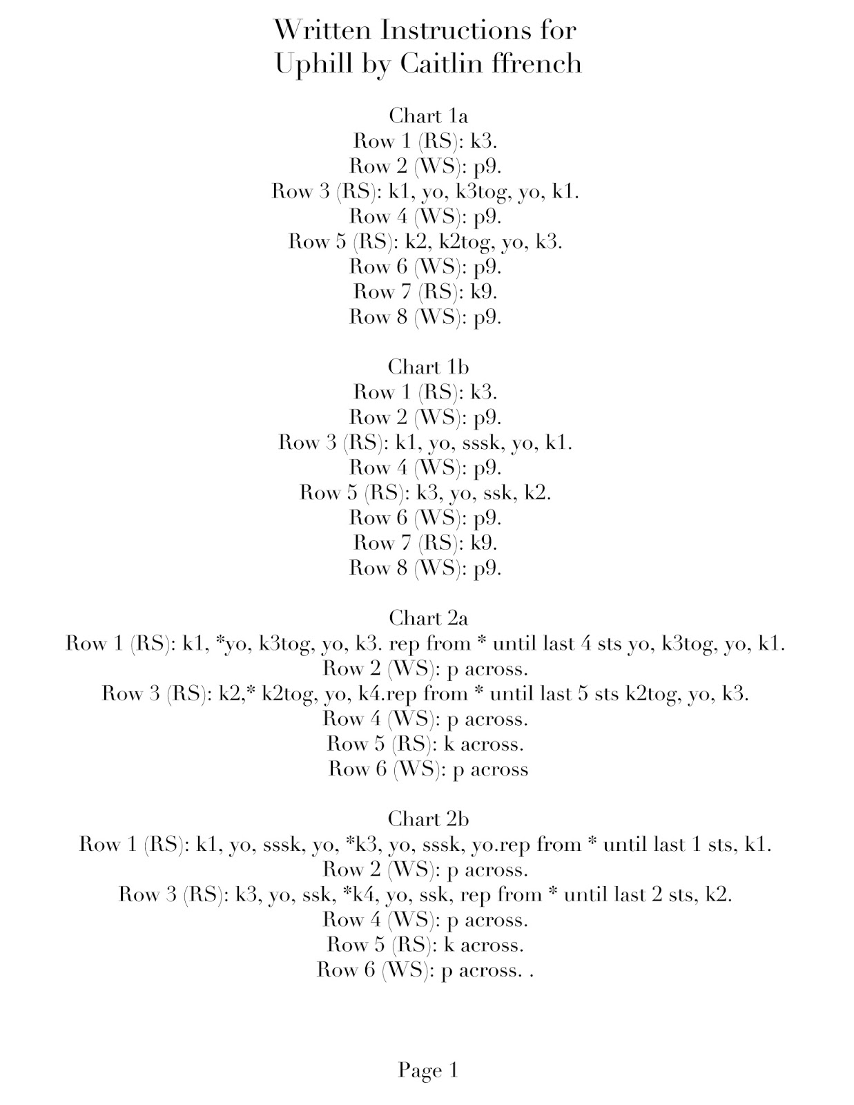 We will tell you all of our secrets Uphill written instructions