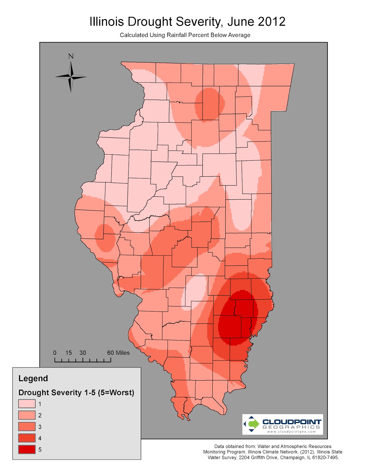 Keeping up with Cloudpoint Where is rain most needed? 2012 Illinois