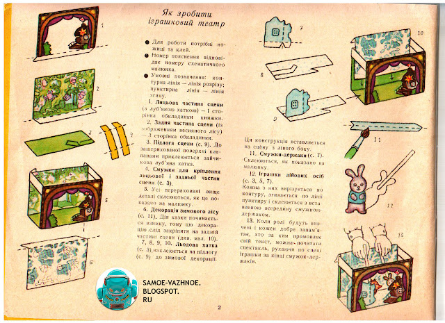 Игра-самоделка настольный кукольный театр СССР