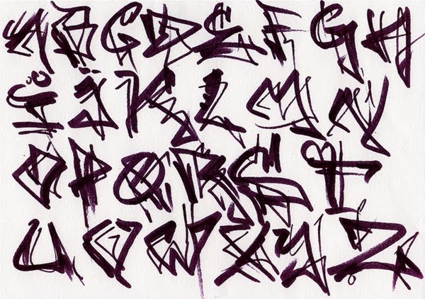 New Graffiti Design Sketch Graffiti Alphabet Letters In The Paper