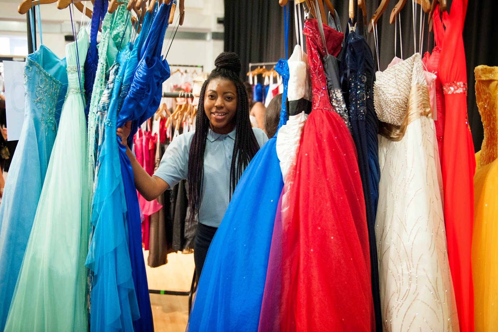 frumpy to funky David's Bridal Donates 150 Prom Dresses to Promising