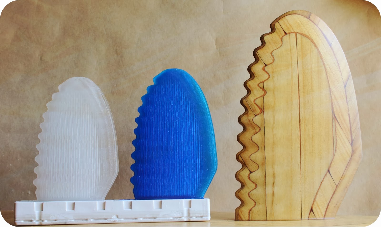 Bumpy leading edge foils... from hand shaped wood to 3d printed