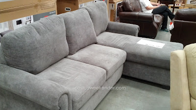 Pulaski Newton Convertible Chaise Sofa features chaise lounger, storage, and sofa bed