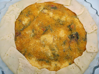 Galette de Espinacas y Champiñones con Cobertura de Polenta