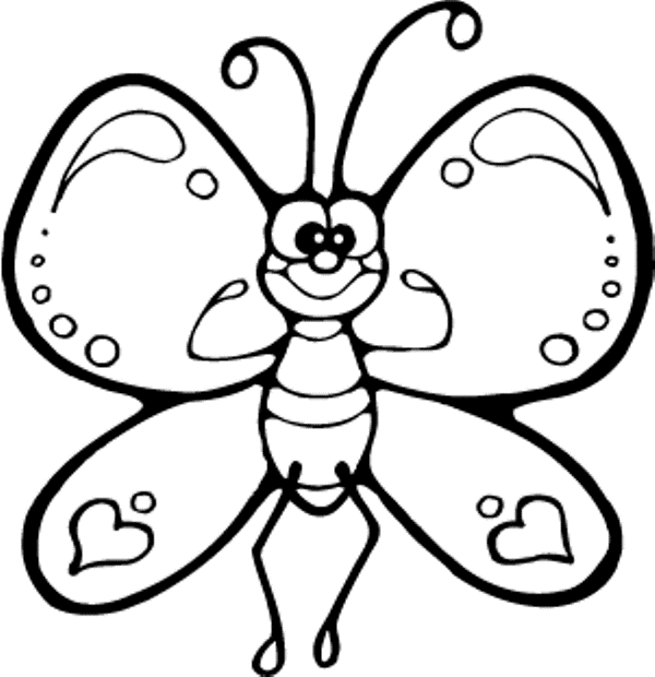 Cartoon Butterfly Coloring Pages - Cartoon Coloring Pages