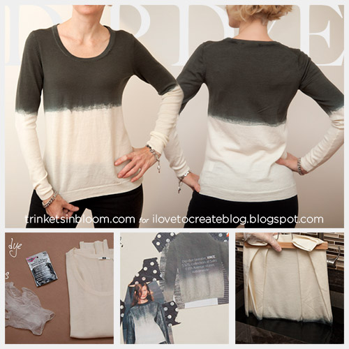 iLoveToCreate Blog Dip Dye a Wool Sweater