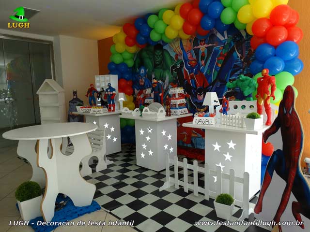 Decoração de festa infantil Super-Heróis Decoração de festa infantil Super-Heróis
