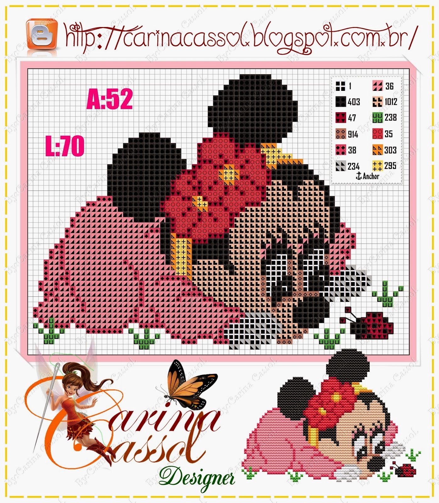 Grafico Ponto Cruz Minnie Dinha Ponto Cruz: Baby Mickey e Minnie ponto cruz
