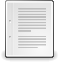 Icona di un un documento di testo. Fonte: Tango Desktop Project