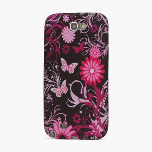 Butterfly Flower TPU Jelly Case for Samsung Galaxy Note 2 / II N7100 Butterfly Flower TPU Jelly Case for Samsung Galaxy Note 2 / II N7100