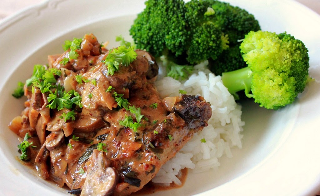 In My Life Pork Chops in Mustard Tarragon Cream Sauce with Mushroom