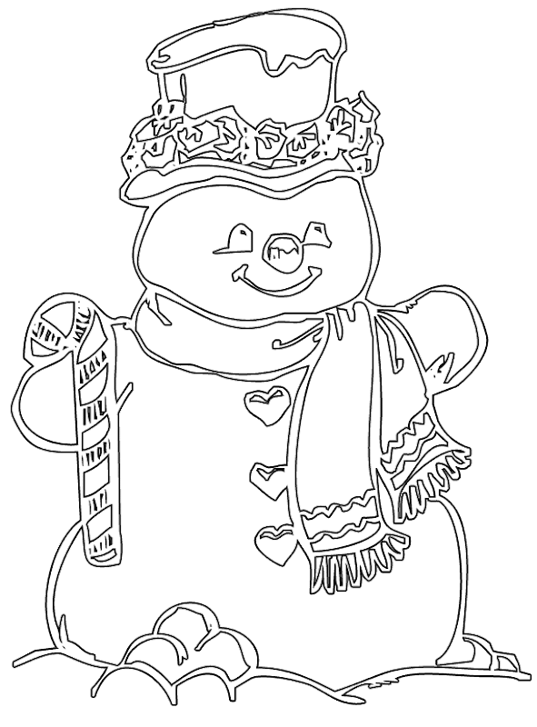 Blank Snowman Coloring Pages title=