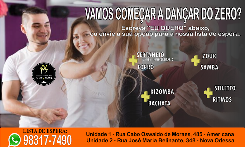 Escola de Dança Ritmo y Sabor  - Cursos de Dança de Salão, Ritmos a Dois, Sertanejo e Eventos...