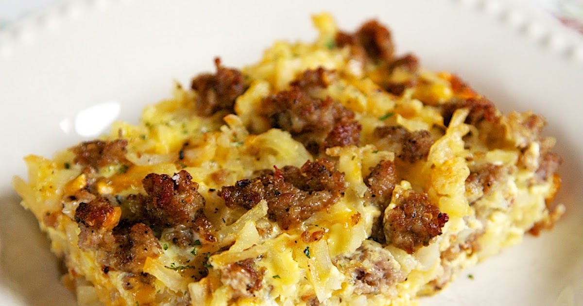 Sausage Hash Brown Breakfast Casserole Plain Chicken